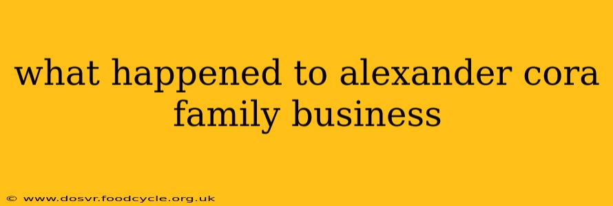 what happened to alexander cora family business