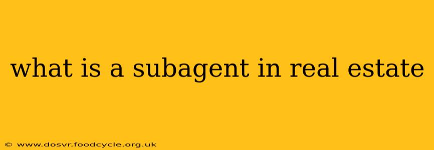what is a subagent in real estate