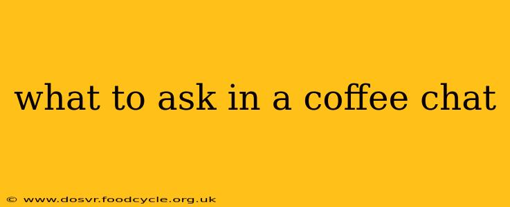 what to ask in a coffee chat