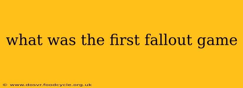 what was the first fallout game
