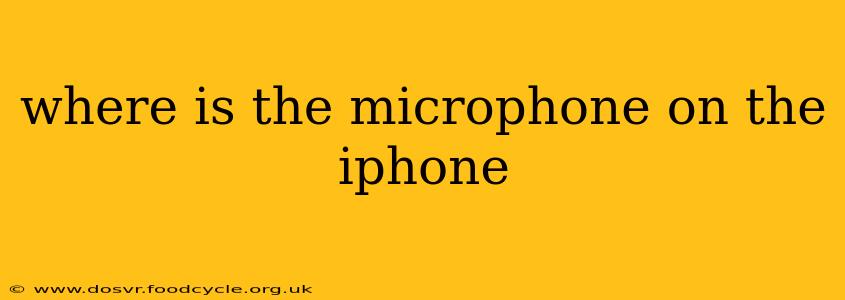 where is the microphone on the iphone