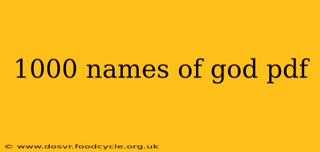 1000 names of god pdf