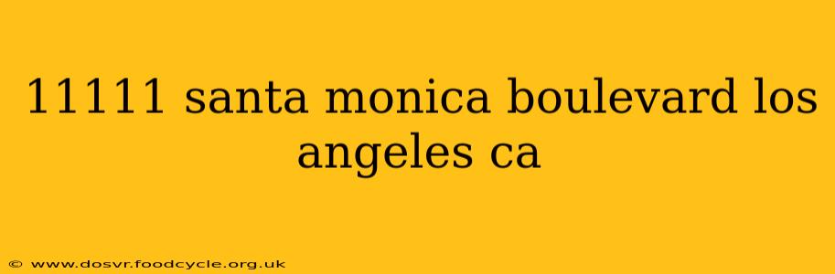 11111 santa monica boulevard los angeles ca
