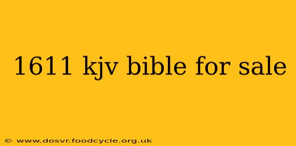 1611 kjv bible for sale