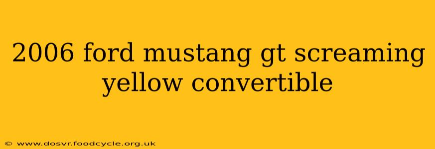 2006 ford mustang gt screaming yellow convertible