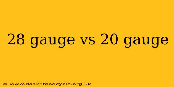 28 gauge vs 20 gauge