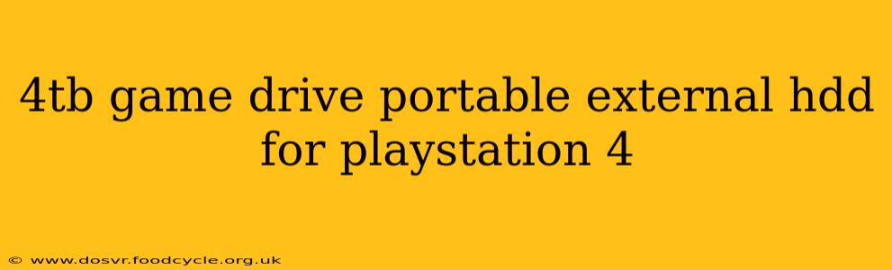 4tb game drive portable external hdd for playstation 4
