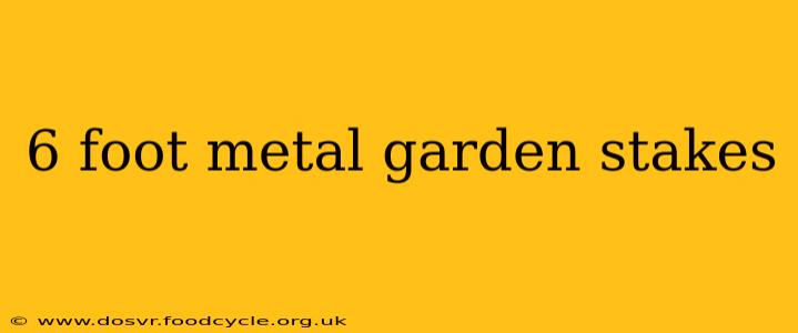 6 foot metal garden stakes