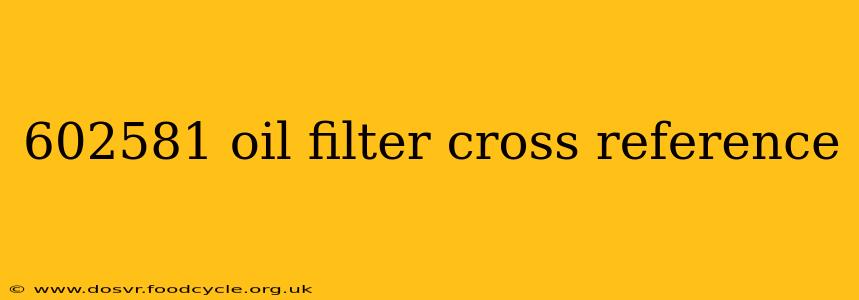 602581 oil filter cross reference