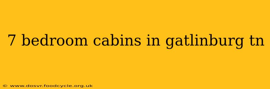 7 bedroom cabins in gatlinburg tn