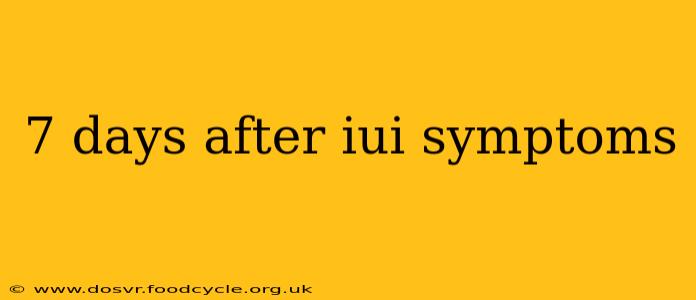 7 days after iui symptoms