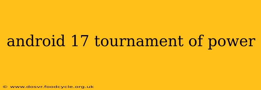 android 17 tournament of power