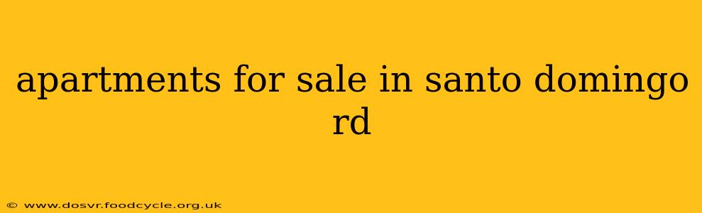 apartments for sale in santo domingo rd