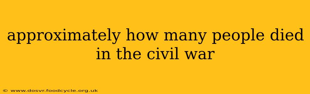 approximately how many people died in the civil war