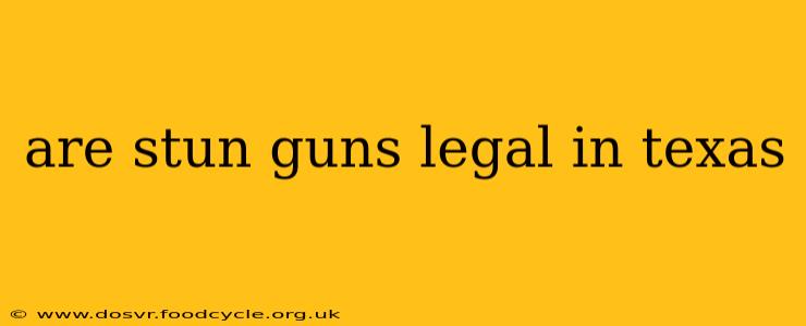 are stun guns legal in texas