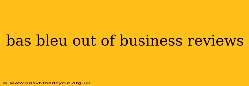 bas bleu out of business reviews
