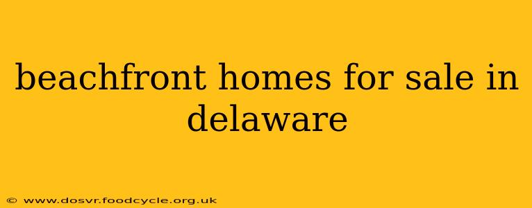 beachfront homes for sale in delaware