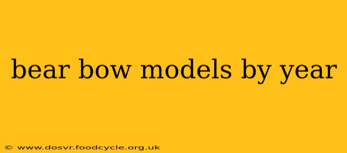 bear bow models by year