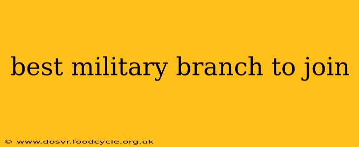 best military branch to join