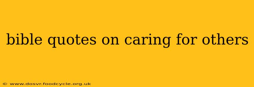 bible quotes on caring for others