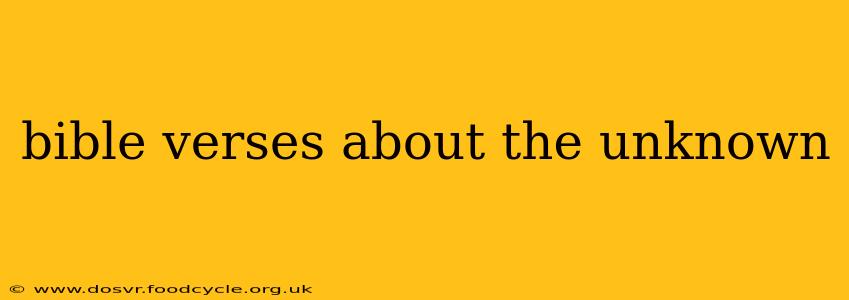 bible verses about the unknown