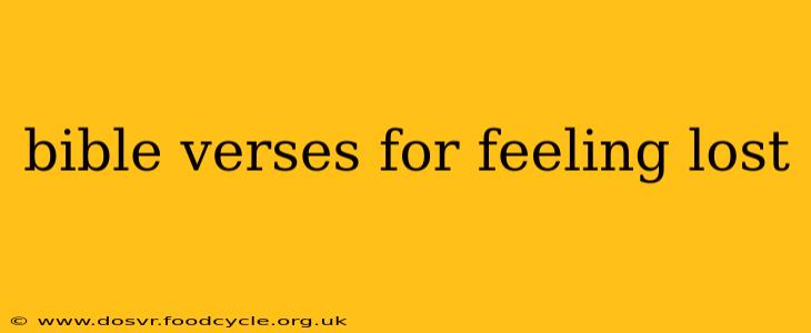 bible verses for feeling lost