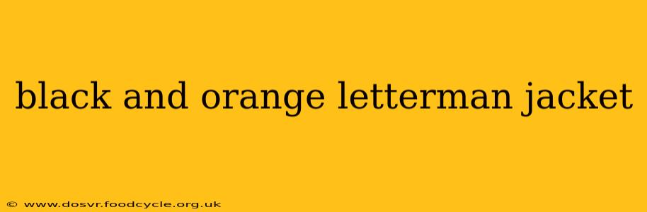 black and orange letterman jacket