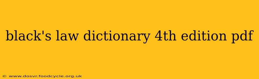 black's law dictionary 4th edition pdf