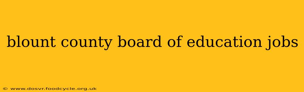 blount county board of education jobs