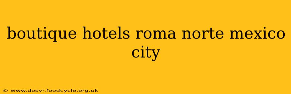 boutique hotels roma norte mexico city