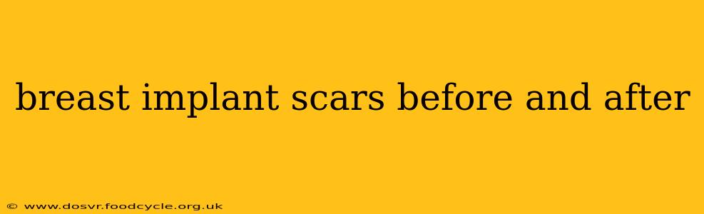 breast implant scars before and after