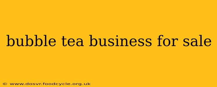 bubble tea business for sale
