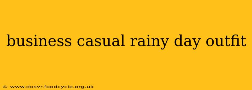 business casual rainy day outfit