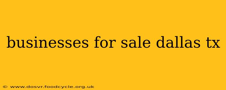businesses for sale dallas tx