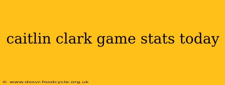 caitlin clark game stats today
