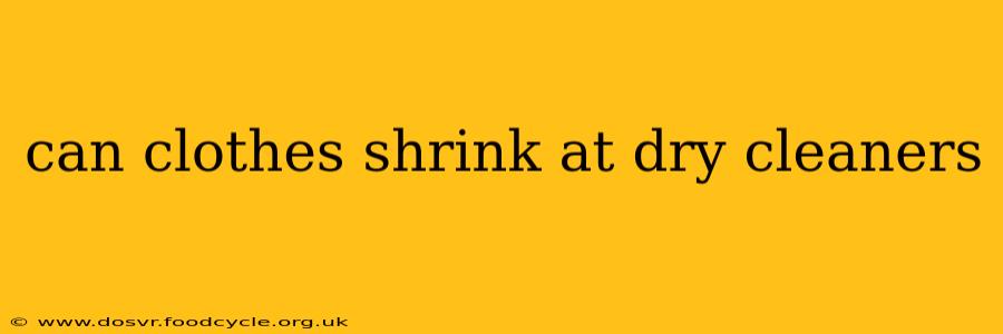 can clothes shrink at dry cleaners