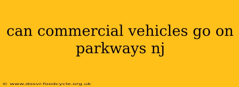 can commercial vehicles go on parkways nj