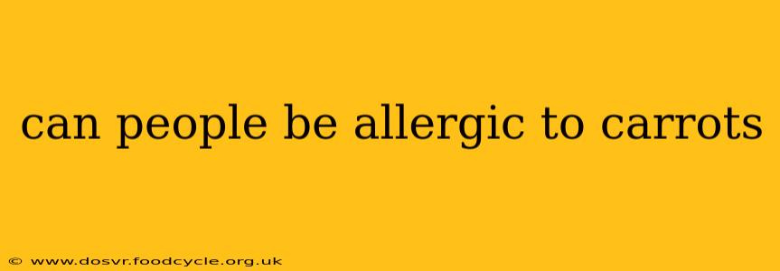 can people be allergic to carrots