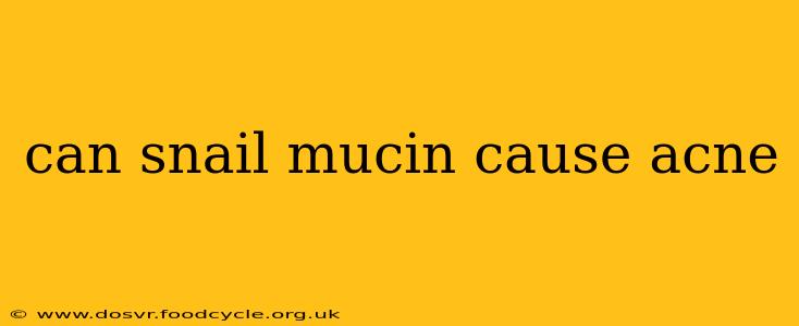 can snail mucin cause acne