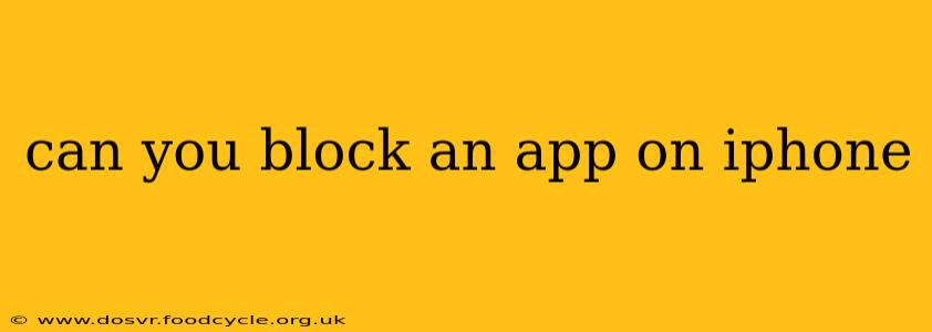 can you block an app on iphone