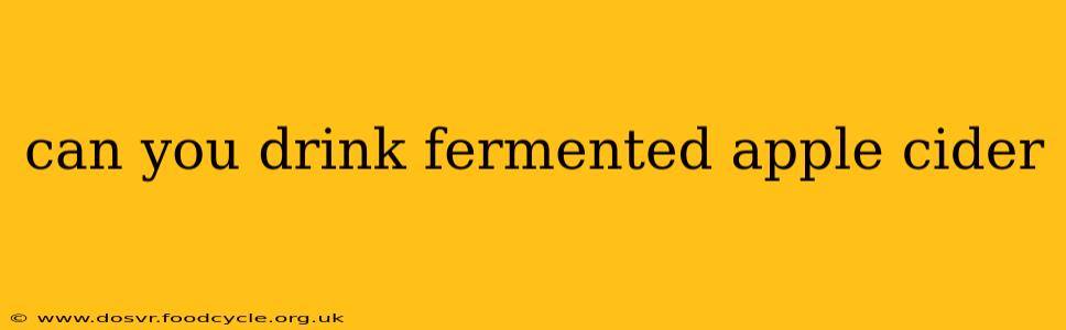 can you drink fermented apple cider