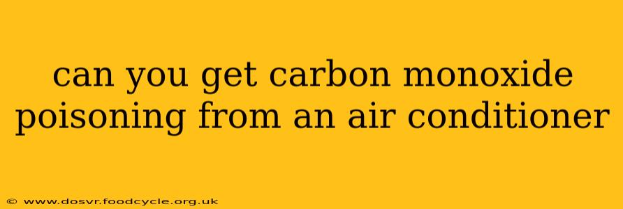 can you get carbon monoxide poisoning from an air conditioner