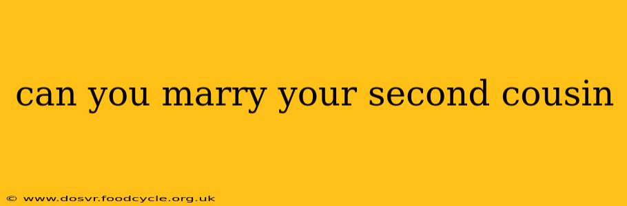 can you marry your second cousin