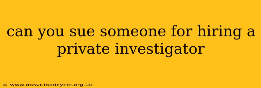 can you sue someone for hiring a private investigator