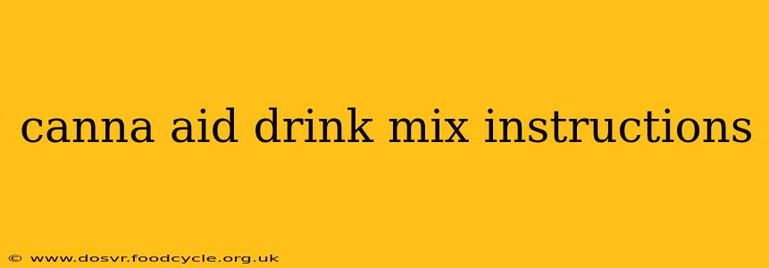 canna aid drink mix instructions