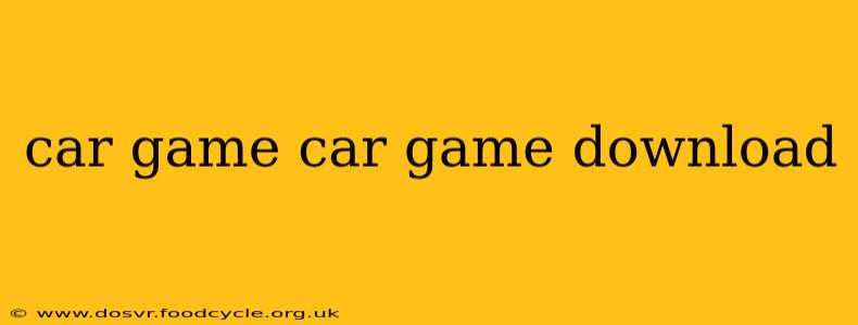 car game car game download