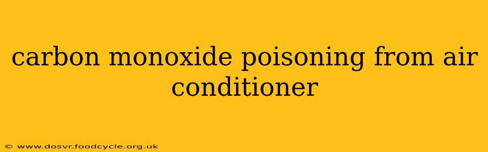 carbon monoxide poisoning from air conditioner