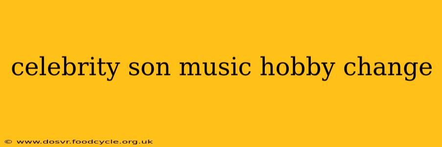 celebrity son music hobby change