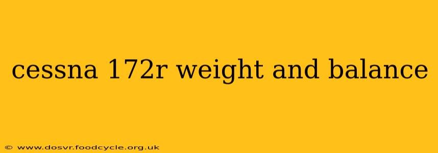cessna 172r weight and balance