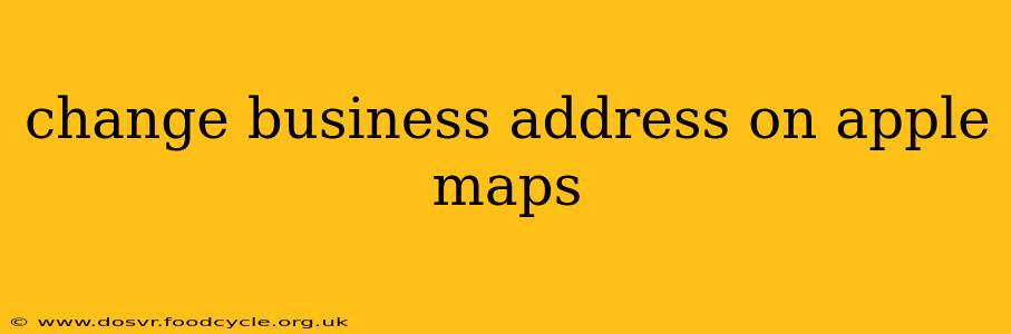 change business address on apple maps